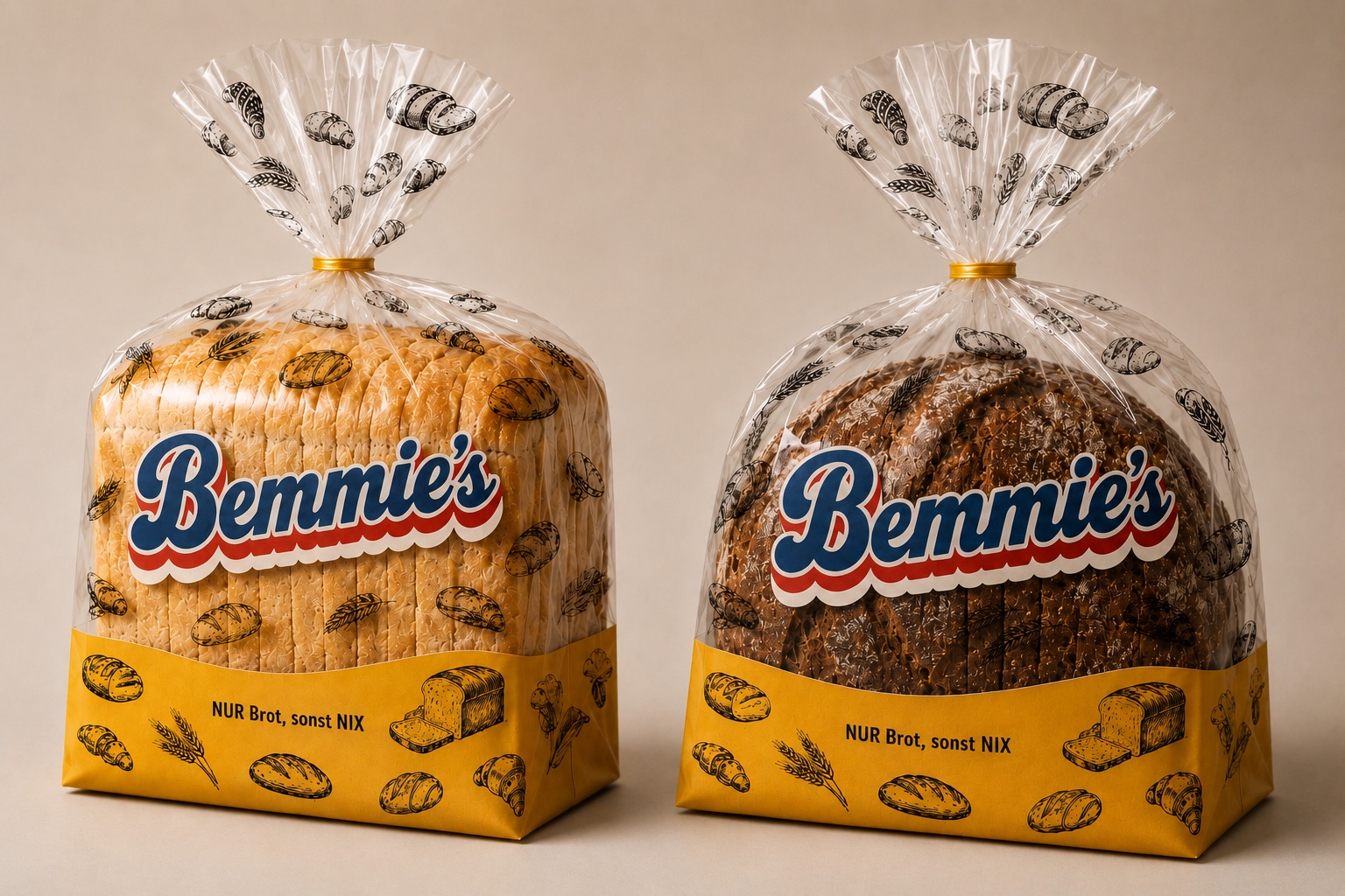 Zwei verpackte Brote von Bemmie’s